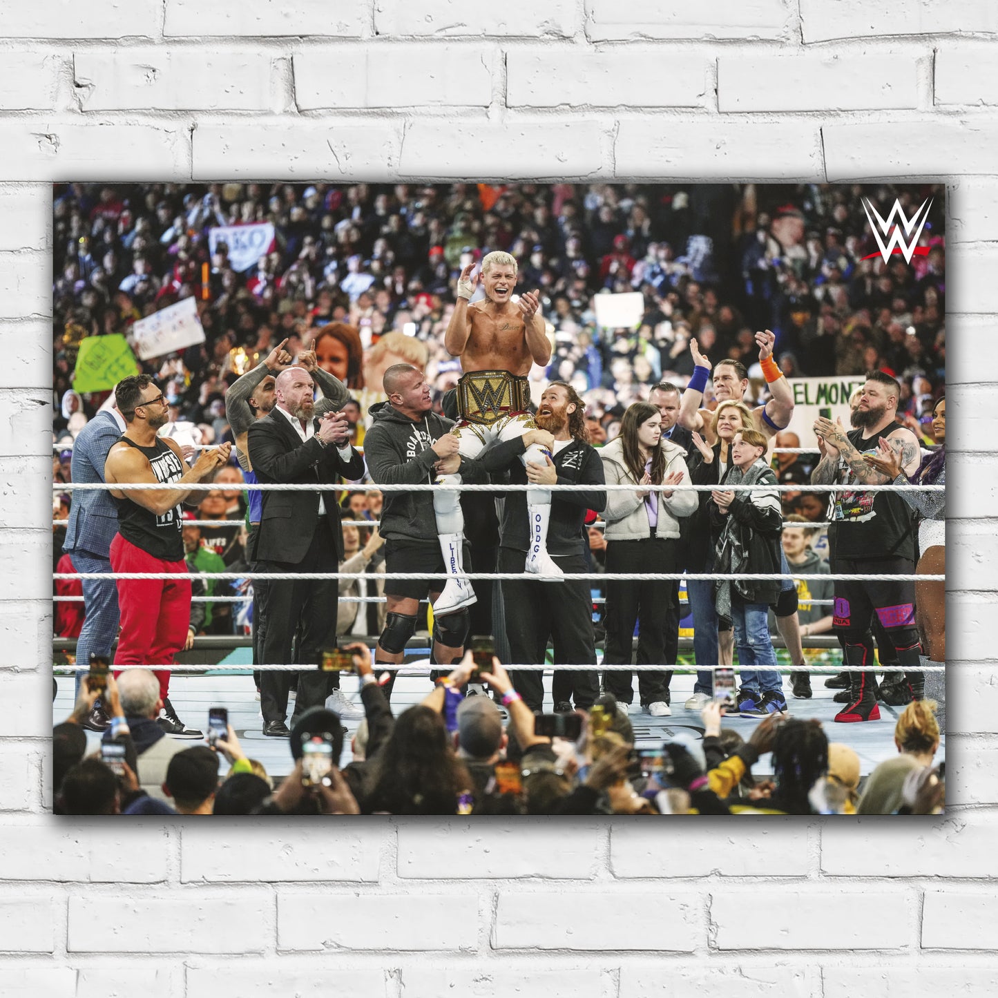 WWE Print - Cody Rhodes Championship Win WrestleMania Poster Wrestling Wall Art