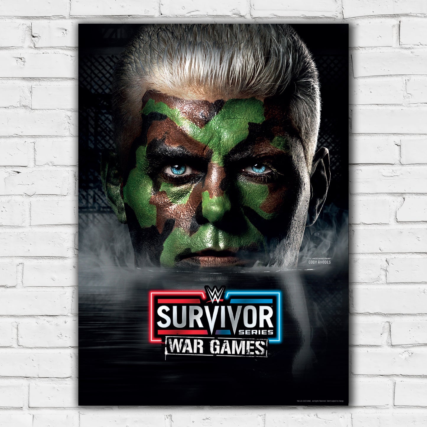 WWE Print - Cody Rhodes Survivor War Games Poster Wrestling Wall Art