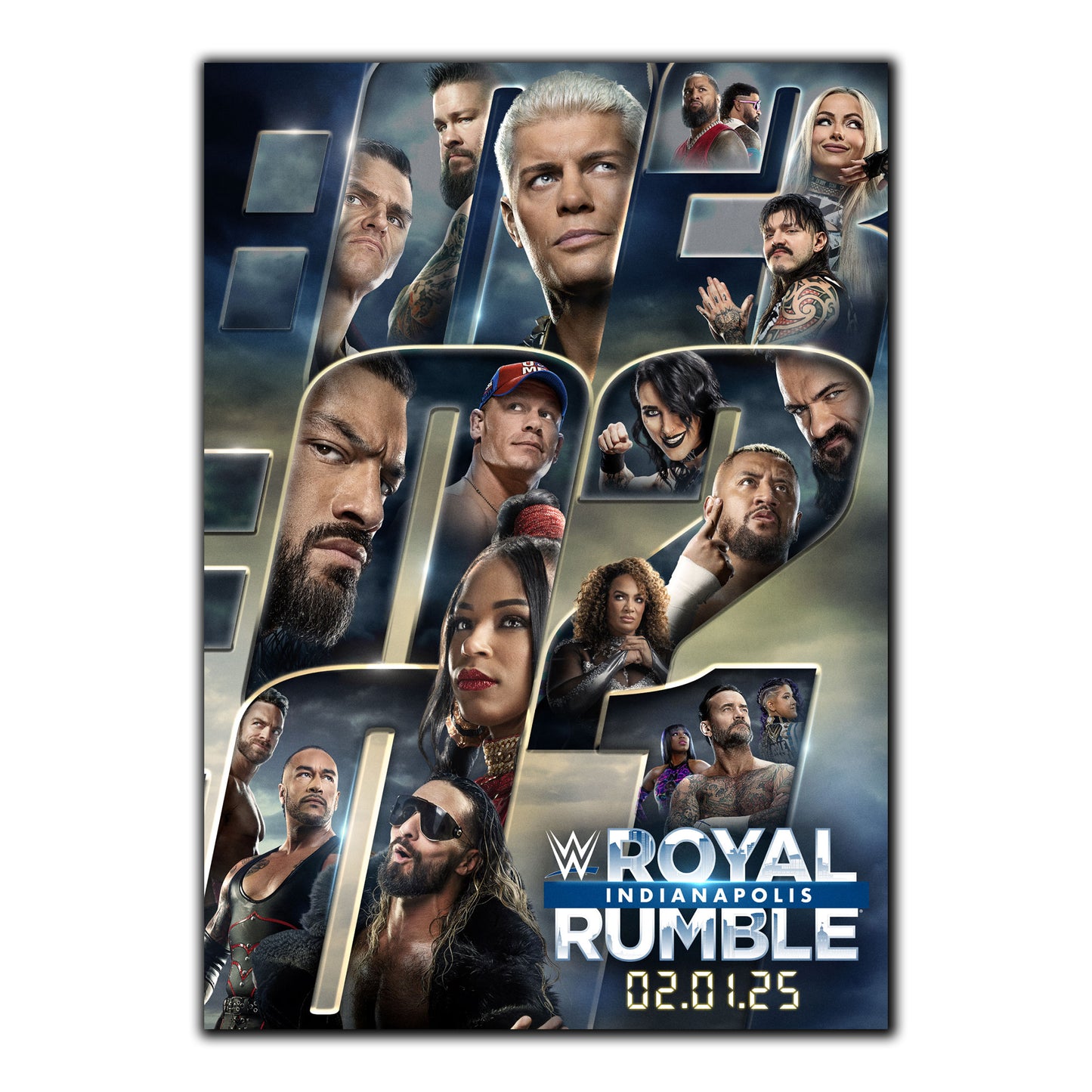 WWE Print - Royal Rumble Indianapolis Poster Wrestling Wall Art