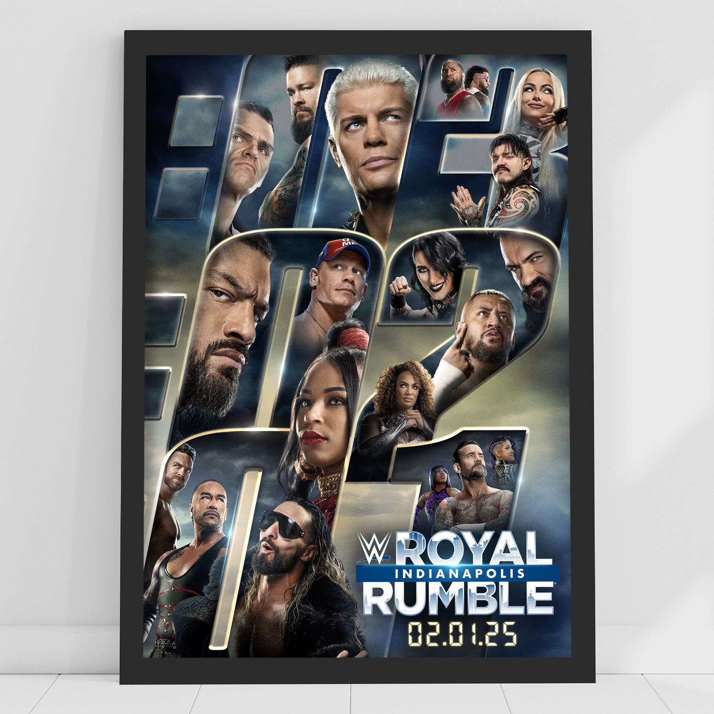 WWE Print - Royal Rumble Indianapolis Poster Wrestling Wall Art
