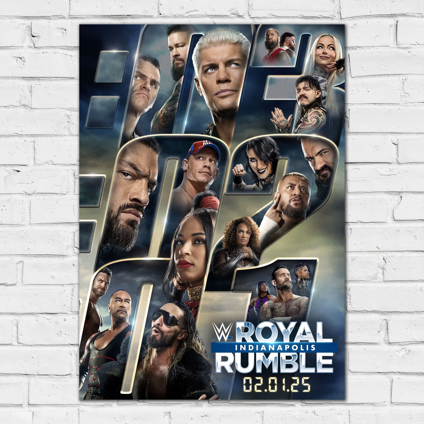 WWE Print - Royal Rumble Indianapolis Poster Wrestling Wall Art