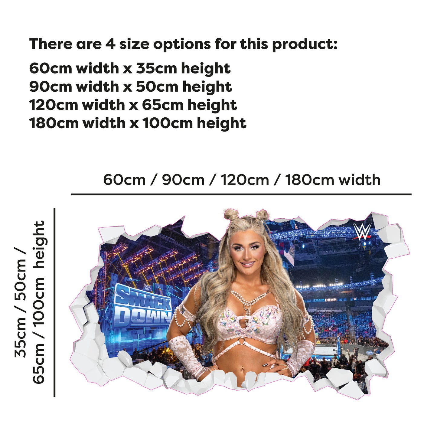 WWE Wall Sticker - Tiffany Stratton Broken Wall