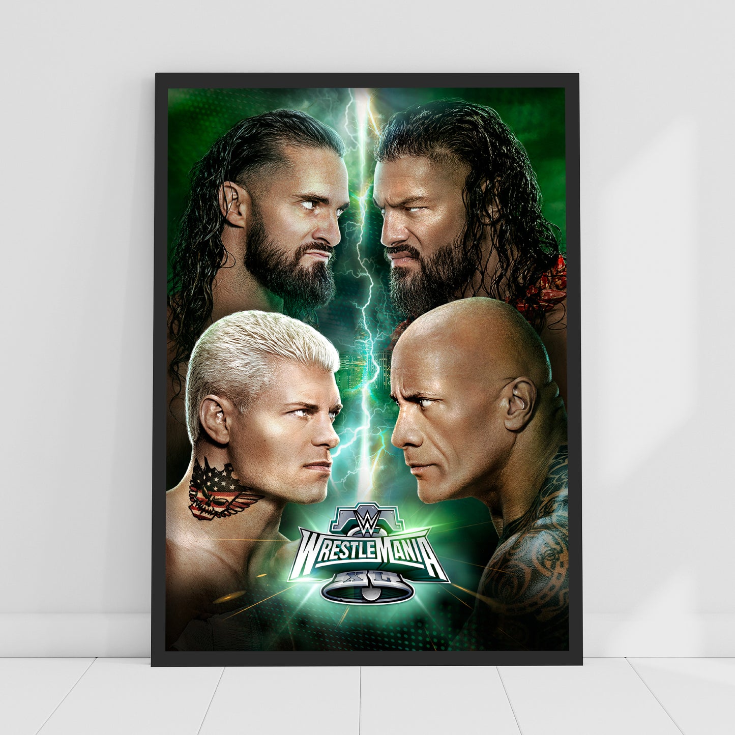 WWE Print - Wrestlemania XL Lightning Poster Wall Art