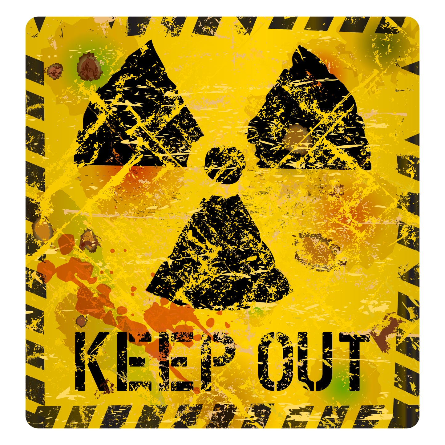 Warning Sign Wall Sticker - Keep Out Decal Wall Art