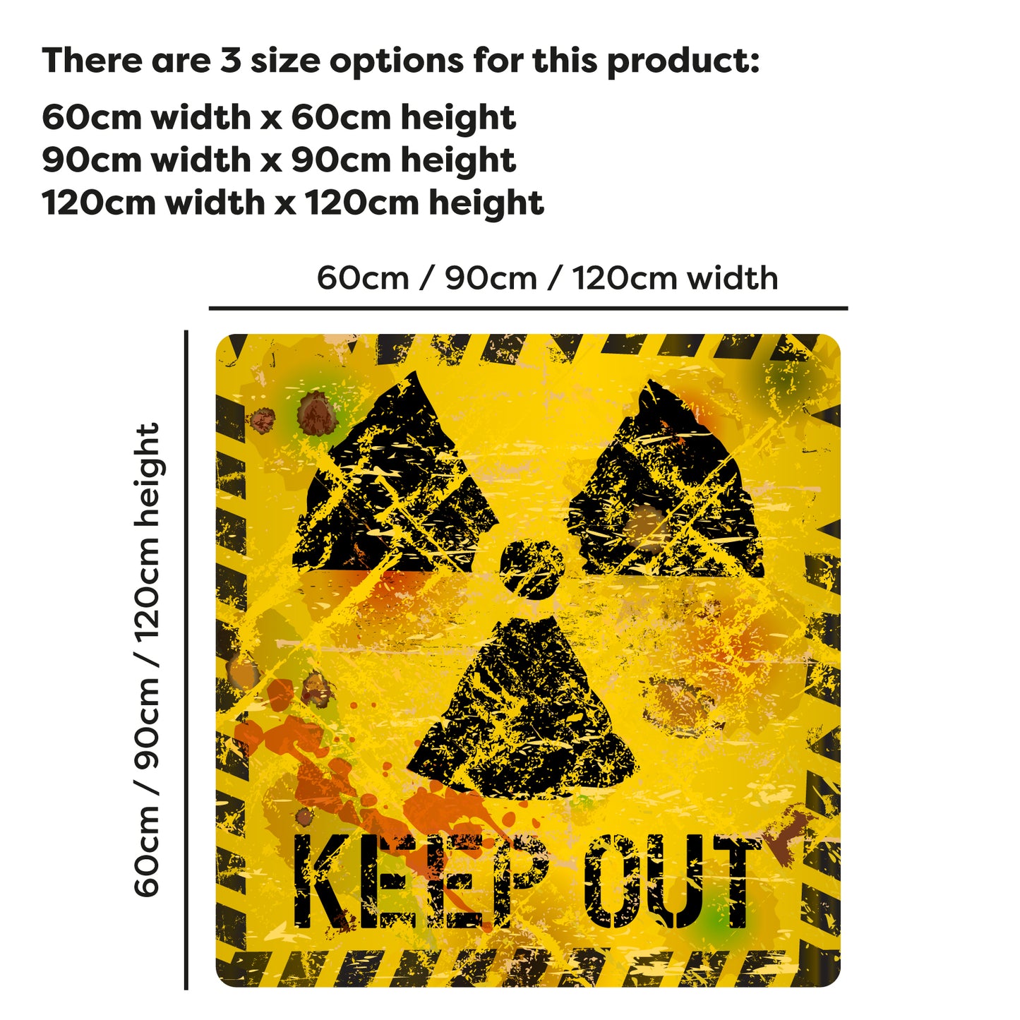 Warning Sign Wall Sticker - Keep Out Decal Wall Art