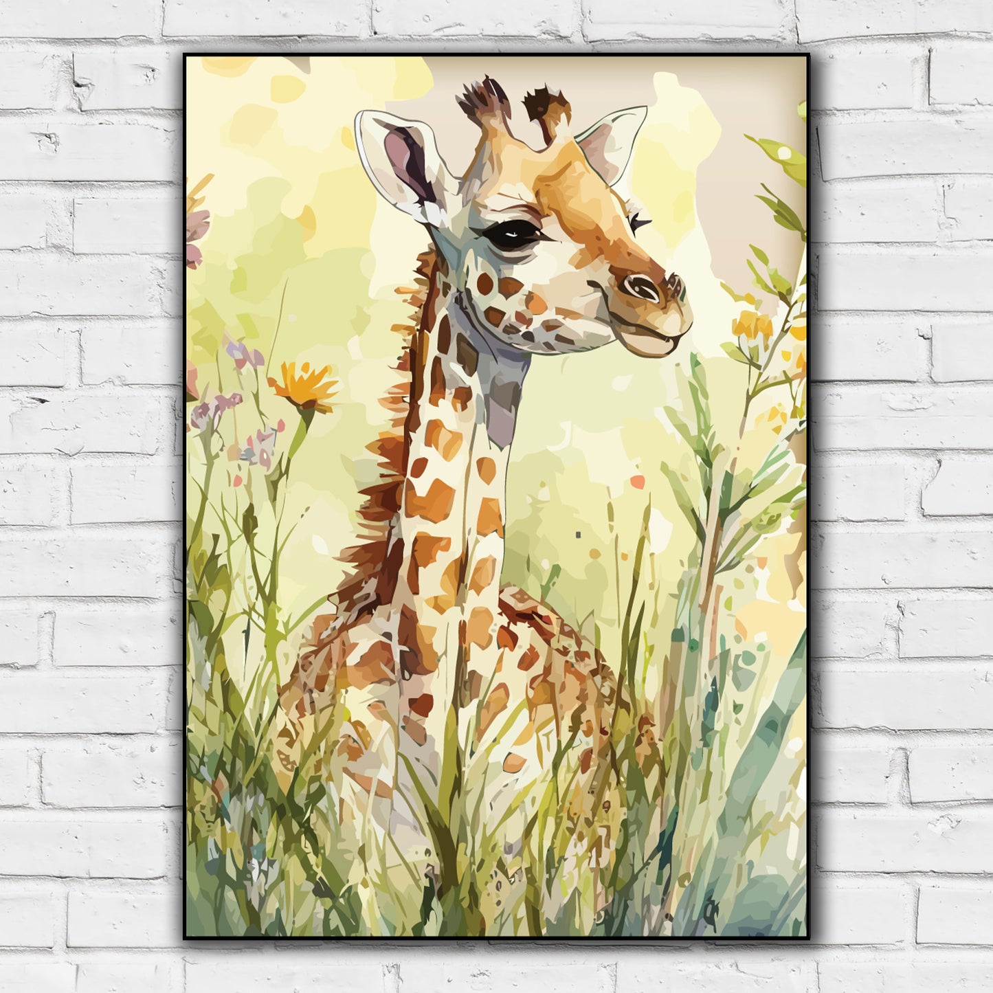 Watercolour Wall Art Print - Jungle Animal Poster