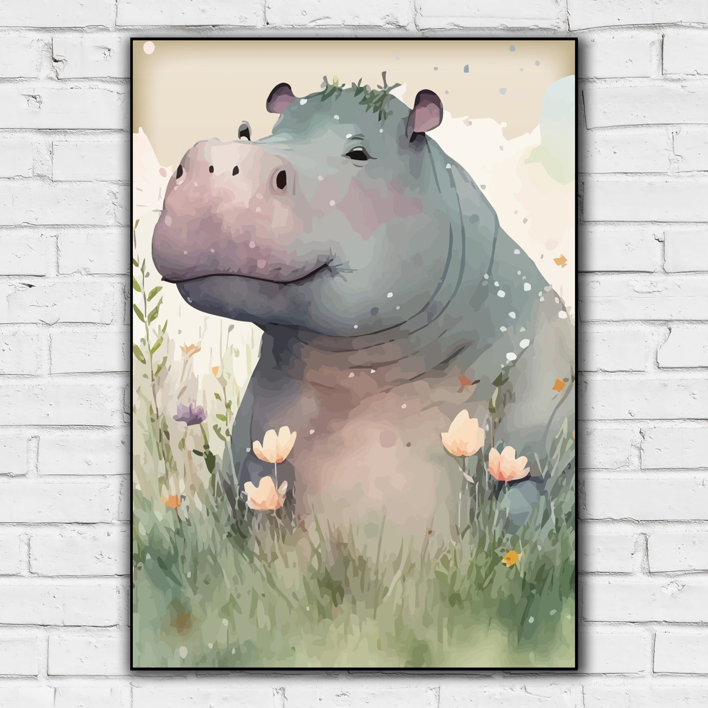 Watercolour Wall Art Print - Jungle Animal Poster