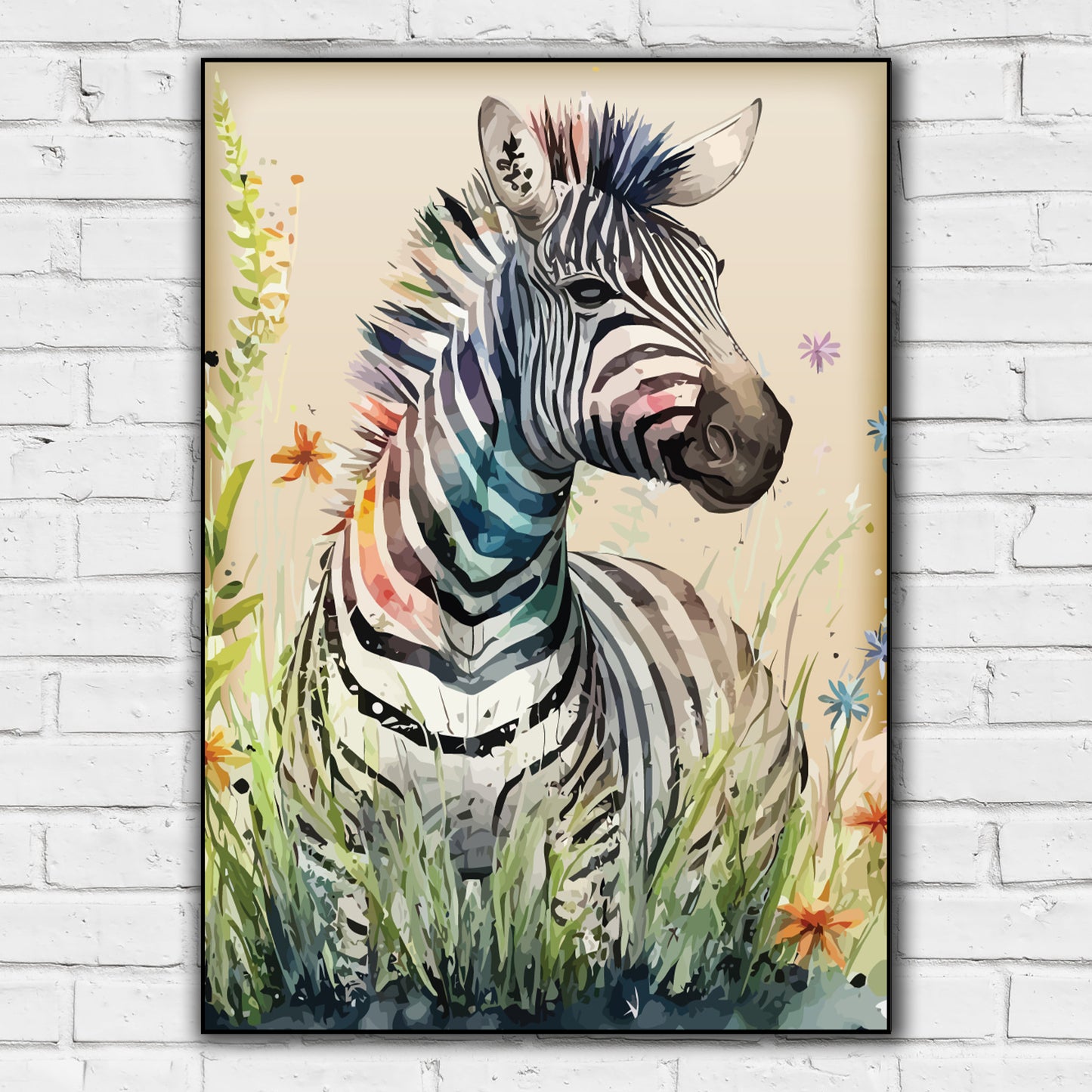 Watercolour Wall Art Print - Jungle Animal Poster