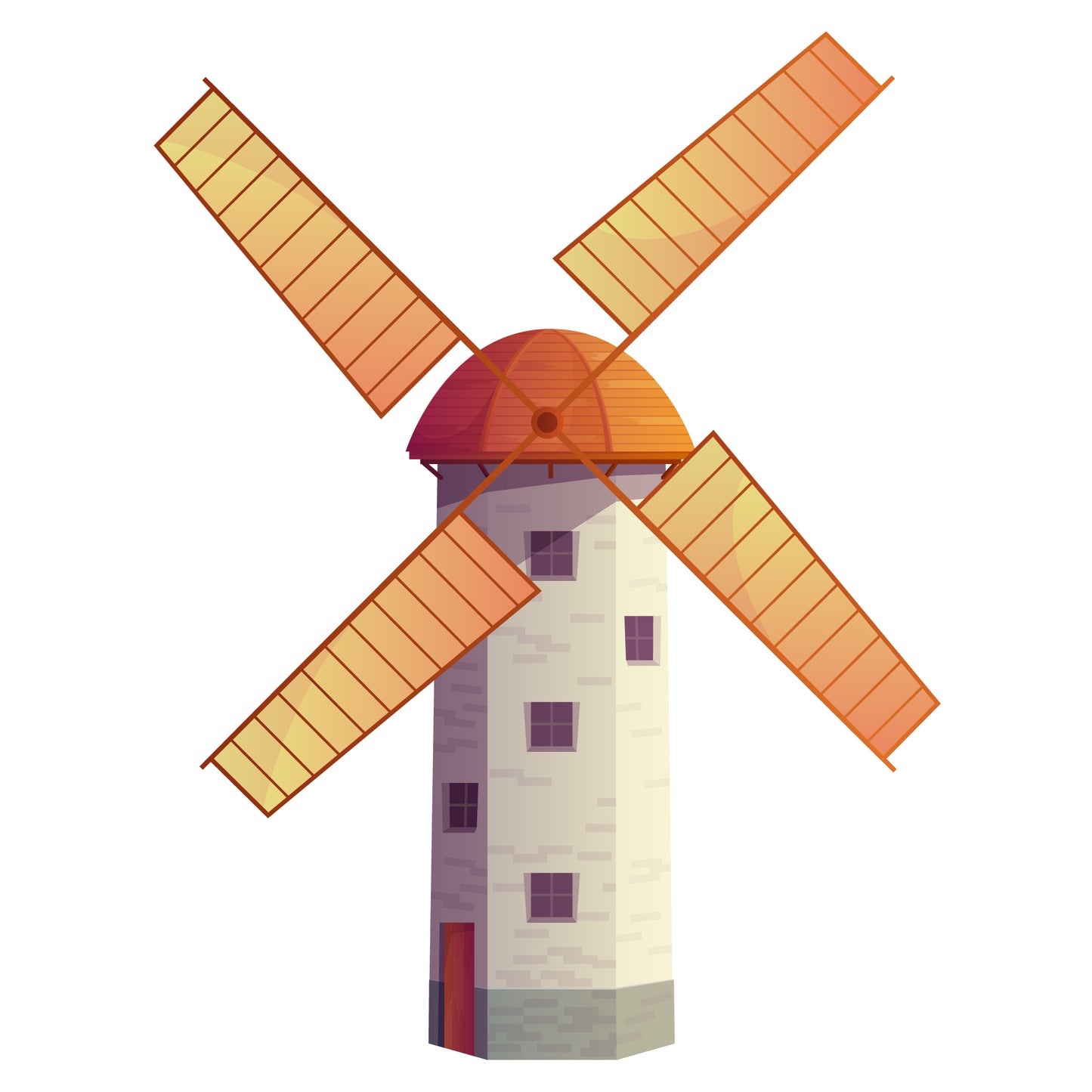 Living Room Wall Sticker - Windmill Decal Wall Art