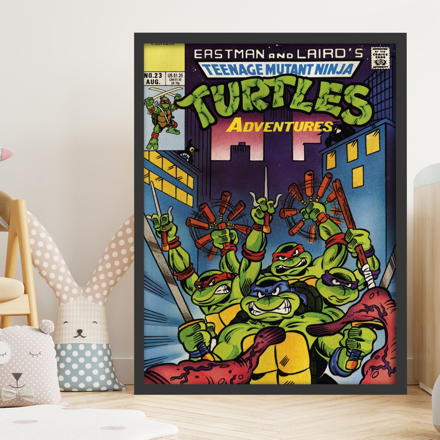 Teenage Mutant Ninja Turtles Print - Comic Cover No 23 Aug Poster World of TMNT Wall Art