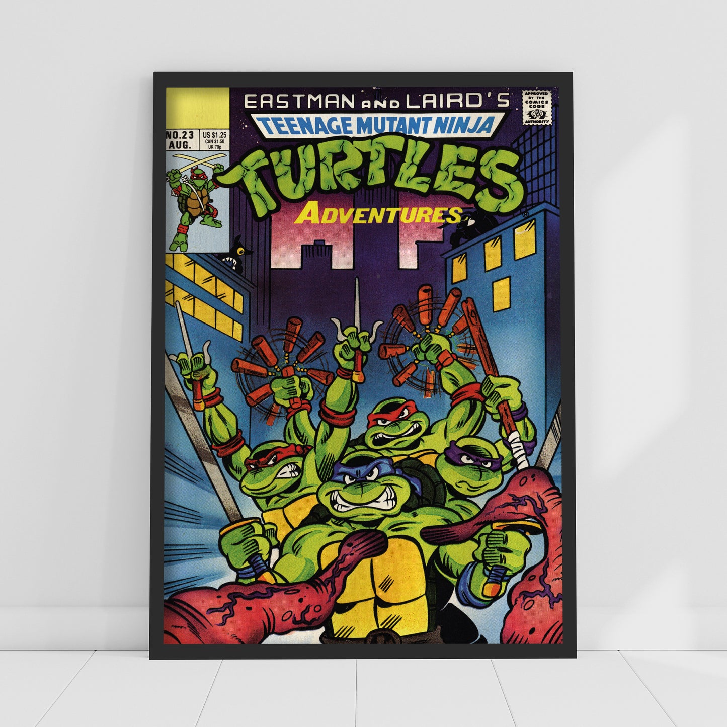 Teenage Mutant Ninja Turtles Print - Comic Cover No 23 Aug Poster World of TMNT Wall Art