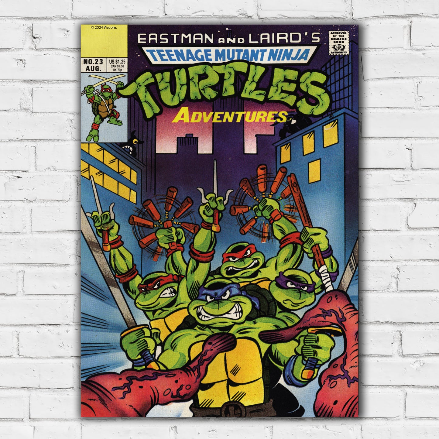 Teenage Mutant Ninja Turtles Print - Comic Cover No 23 Aug Poster World of TMNT Wall Art