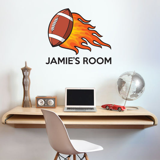 American Football Name Wall Sticker