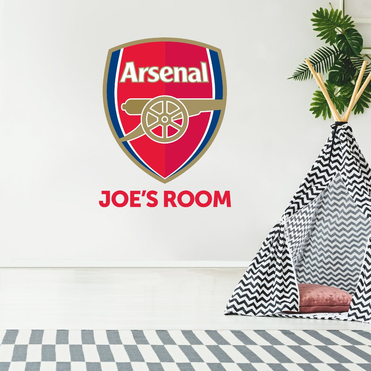 Arsenal Football Club - Personalised Name & Crest Wall Sticker