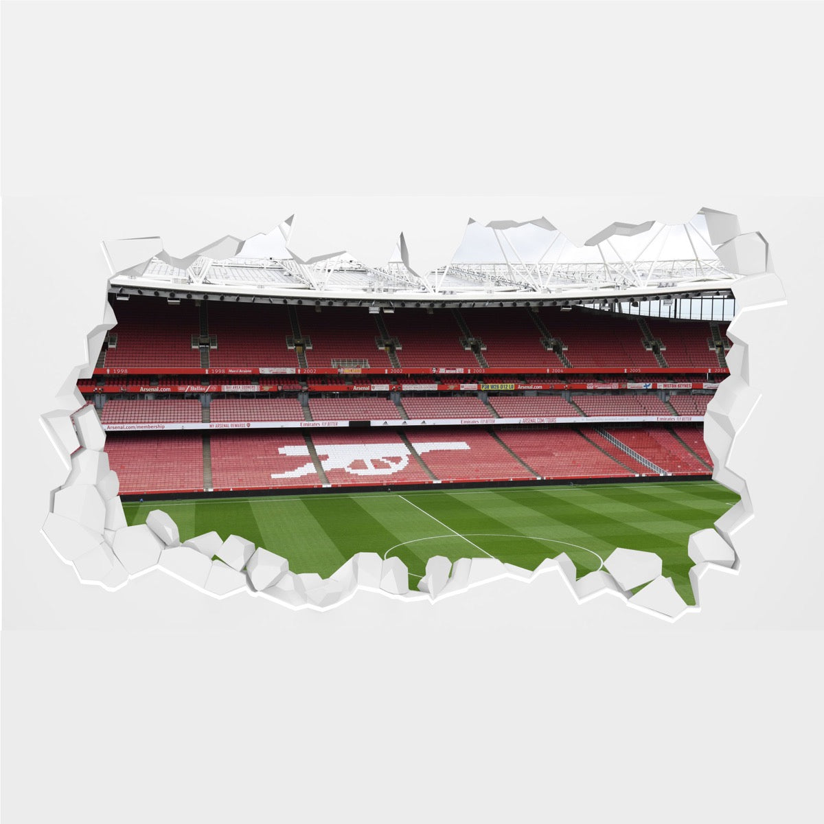 Arsenal FC - Stadium Day Time Cannon in Stands Broken Wall Sticker
