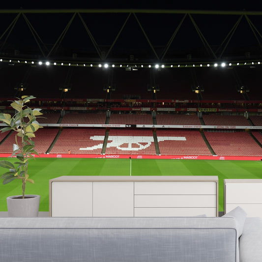 Arsenal FC Stadium Full Wall Mural - Night Time Cannon in Stands