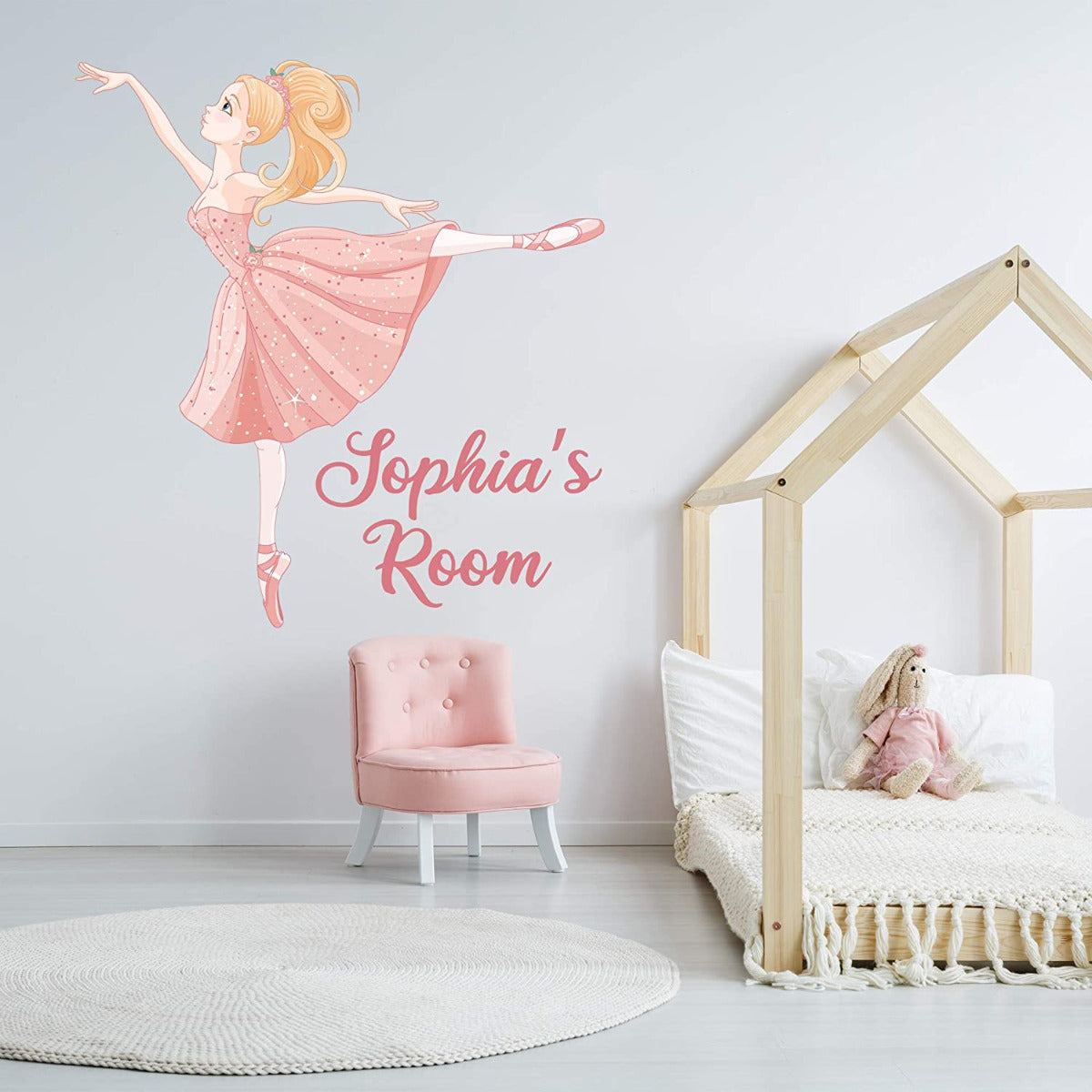 Ballerina Arabesque Personalised Wall Sticker