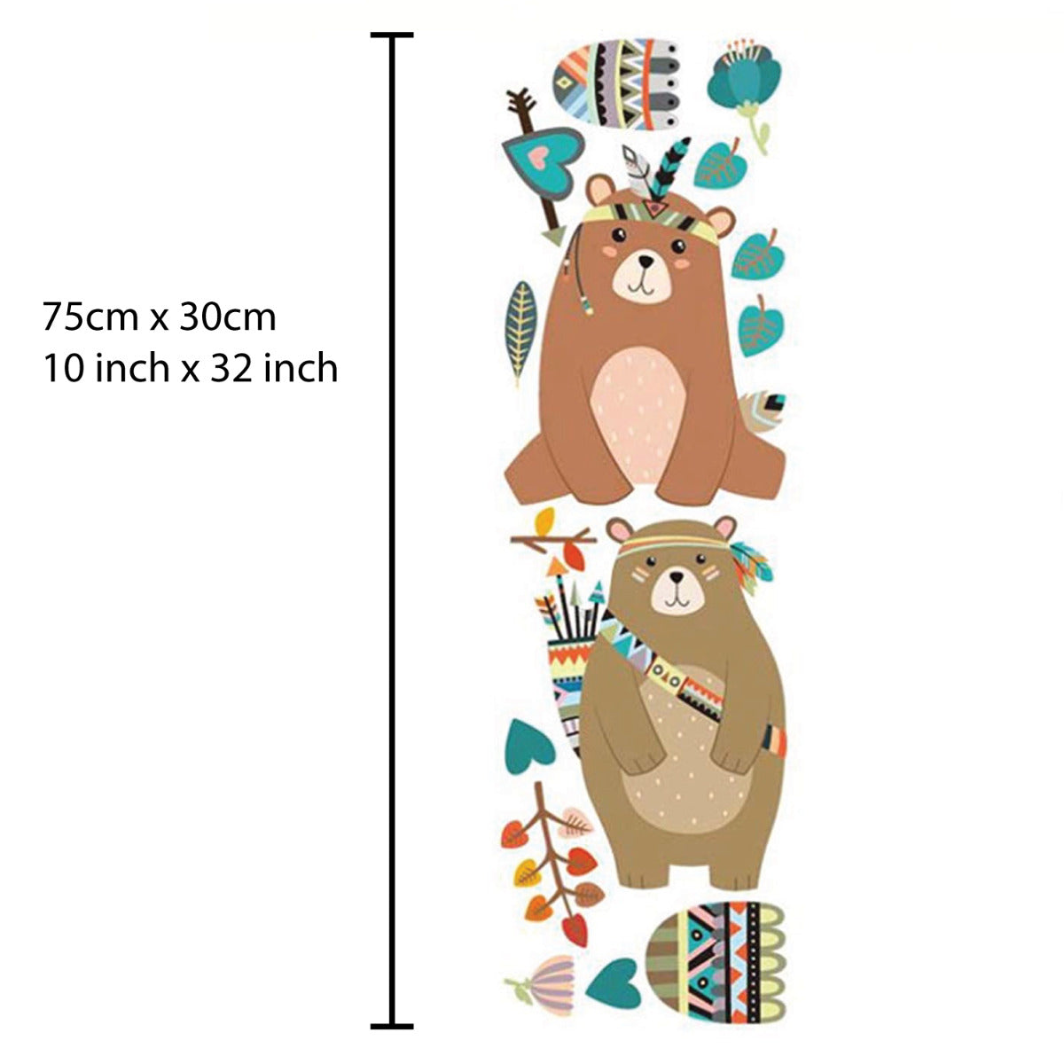 Native Wildlife - Bear Wall Sticker Set