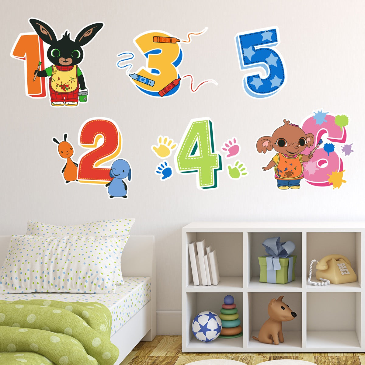 Bing Wall Sticker - Bing and Friends Counting Numbers Wall Decal Set