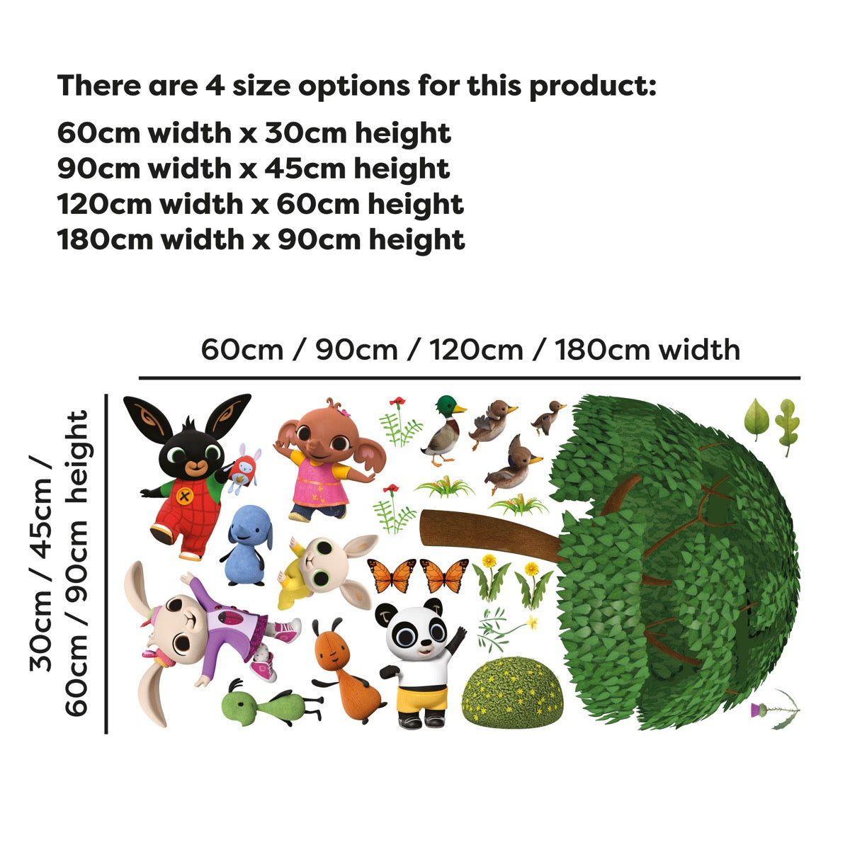 Bing Wall Sticker - Bing and Friends Outside Nature Wall Decal Set