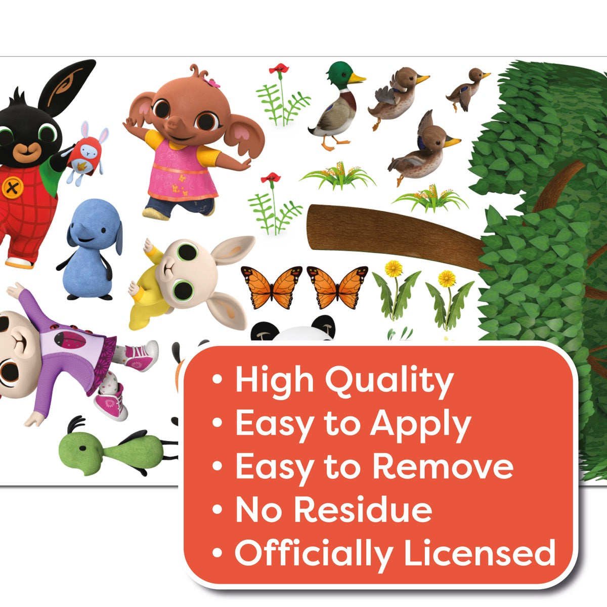 Bing Wall Sticker - Bing and Friends Outside Nature Wall Decal Set