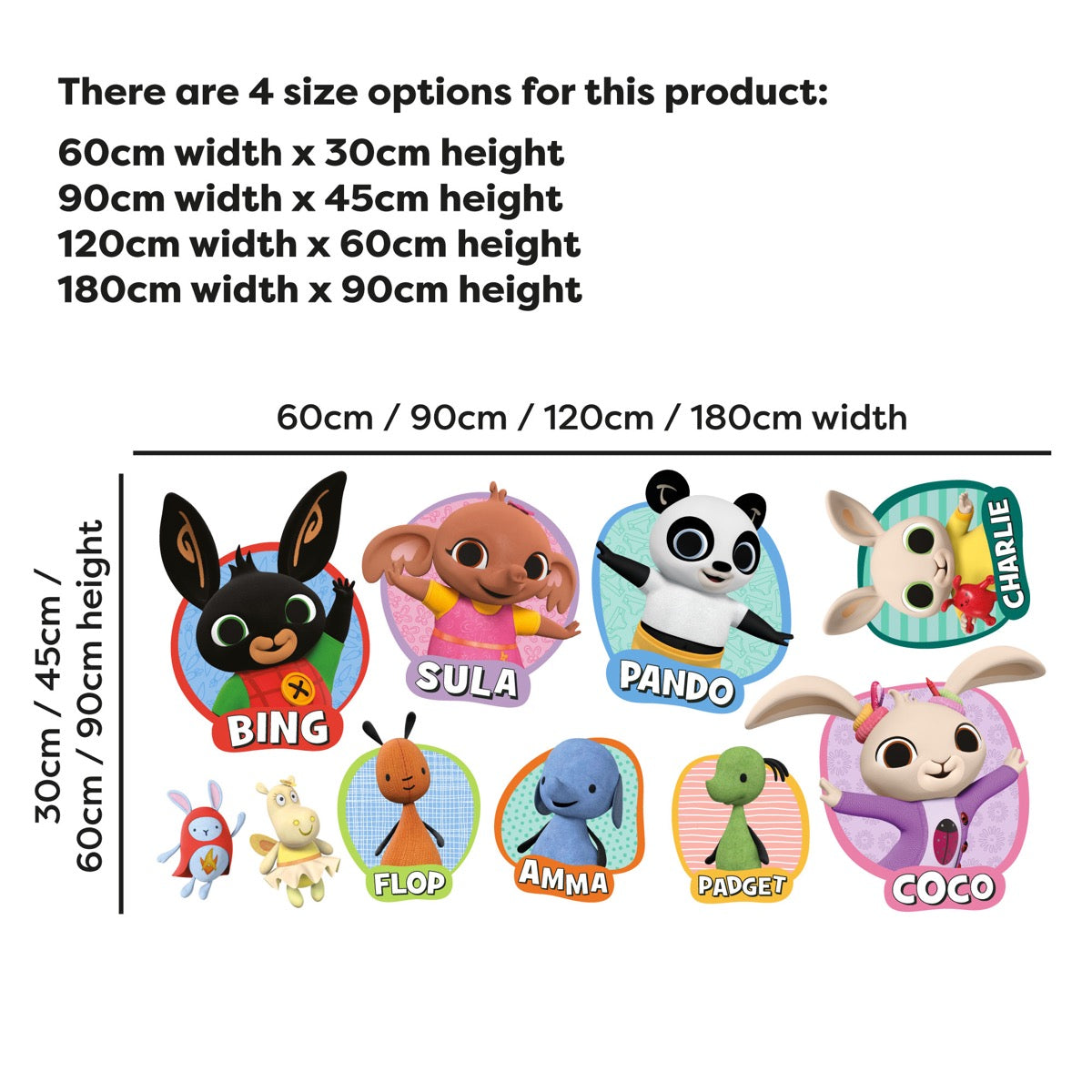Bing Wall Sticker - Characters Colour Shapes Wall Decals