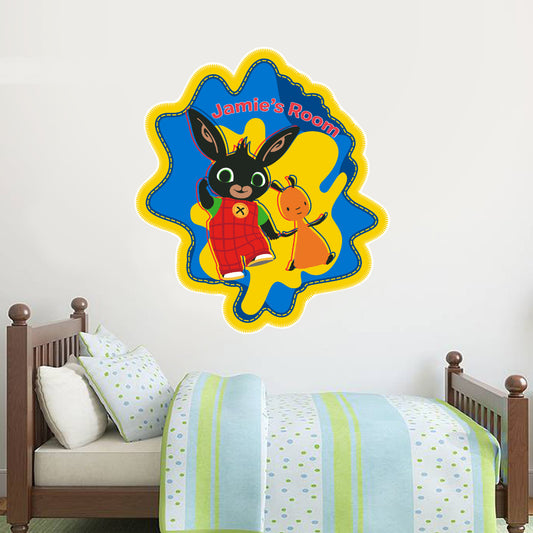 Bing Wall Sticker Bing and Flop Personalised name