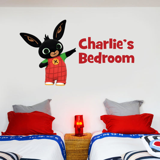 Bing Wall Sticker Bing Pointing Personalised Name