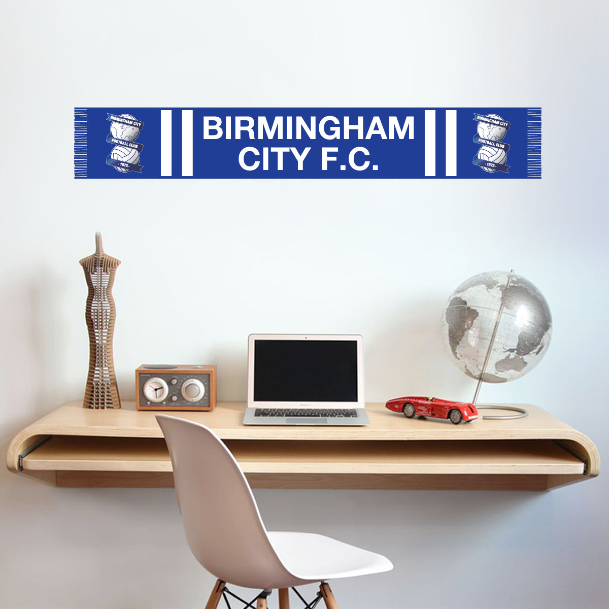 Birmingham City Bar Scarf Wall Sticker Club Badge Wall