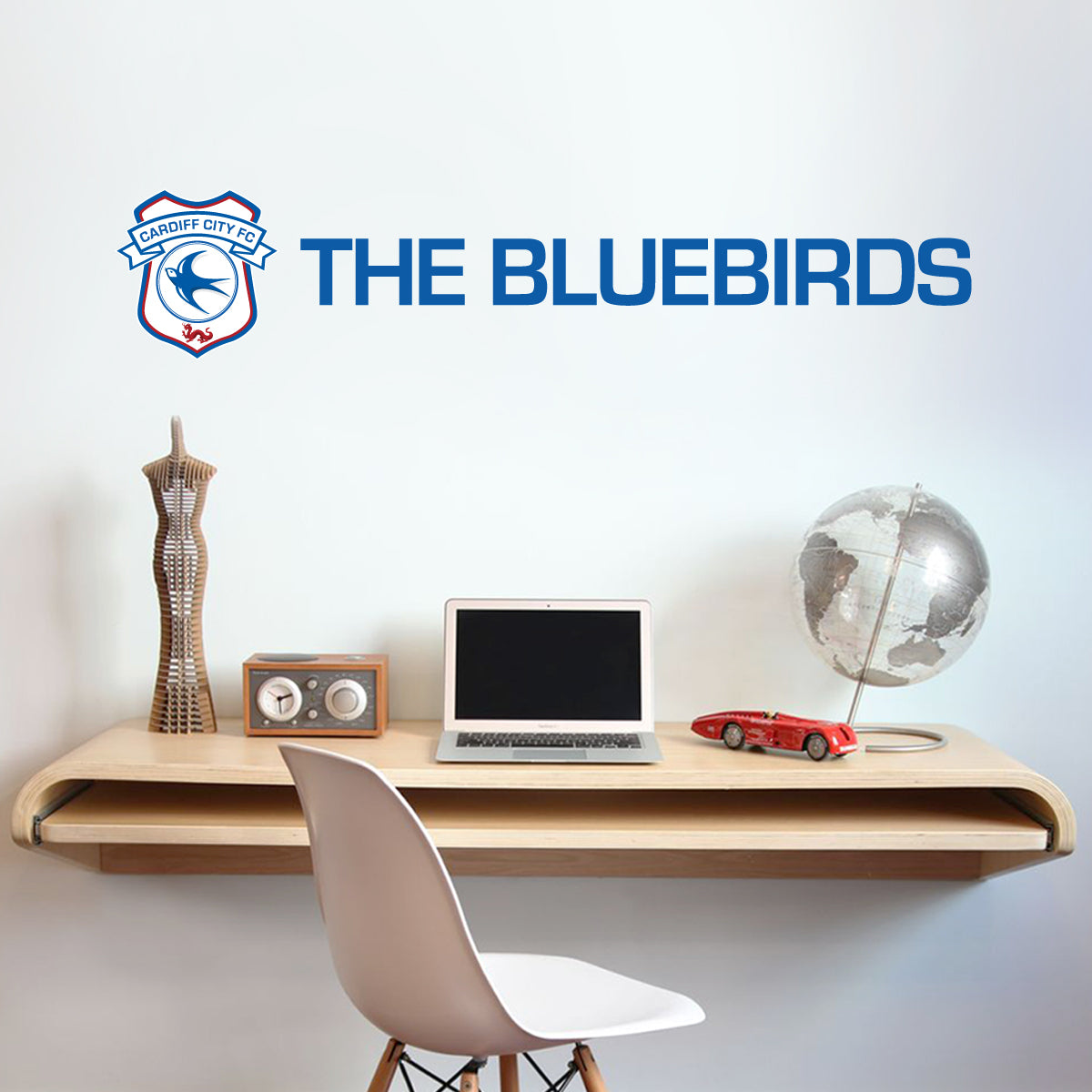 Cardiff City Crest Blue Birds Wall Sticker