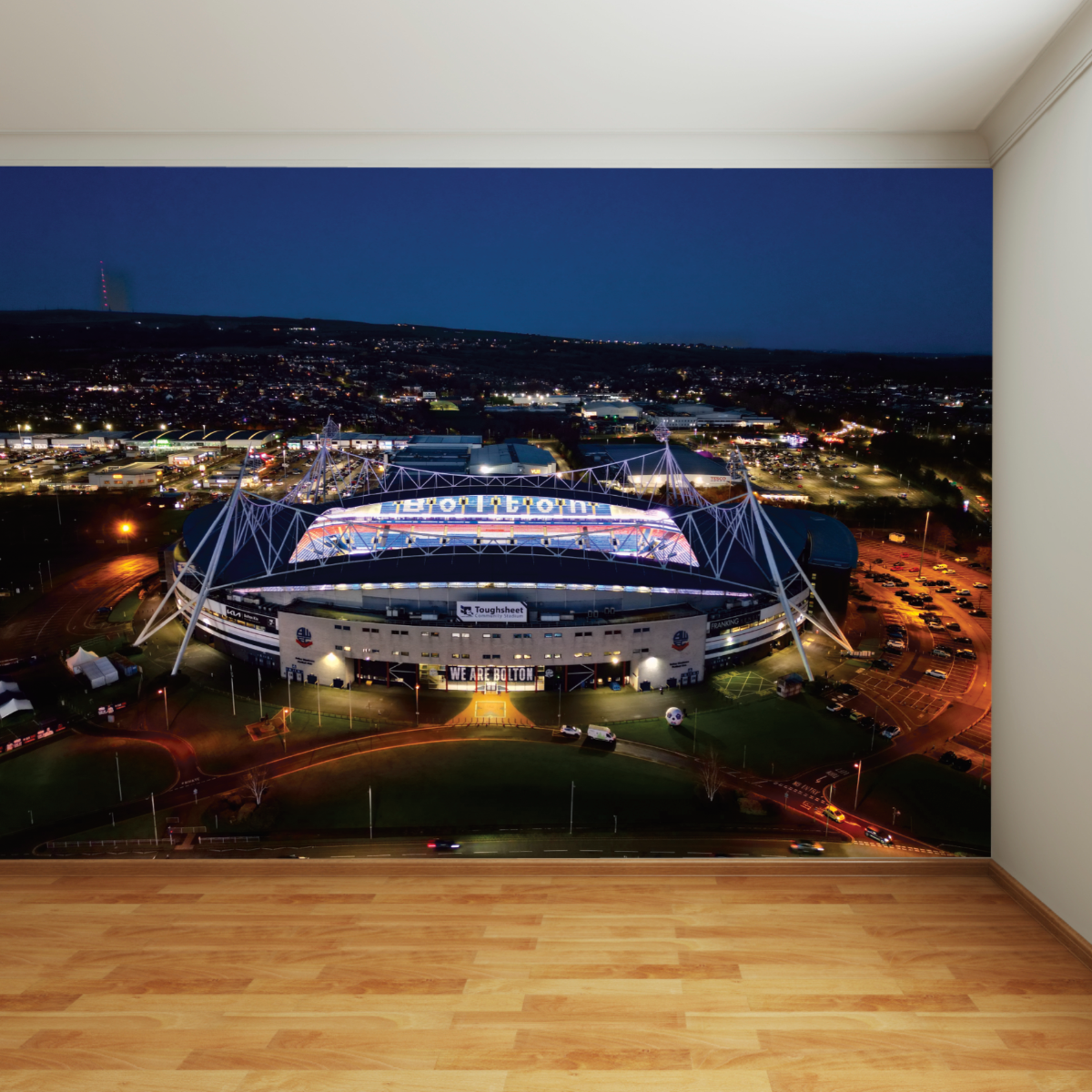 Bolton Wanderers FC Full Wall Mural Stadium At Night