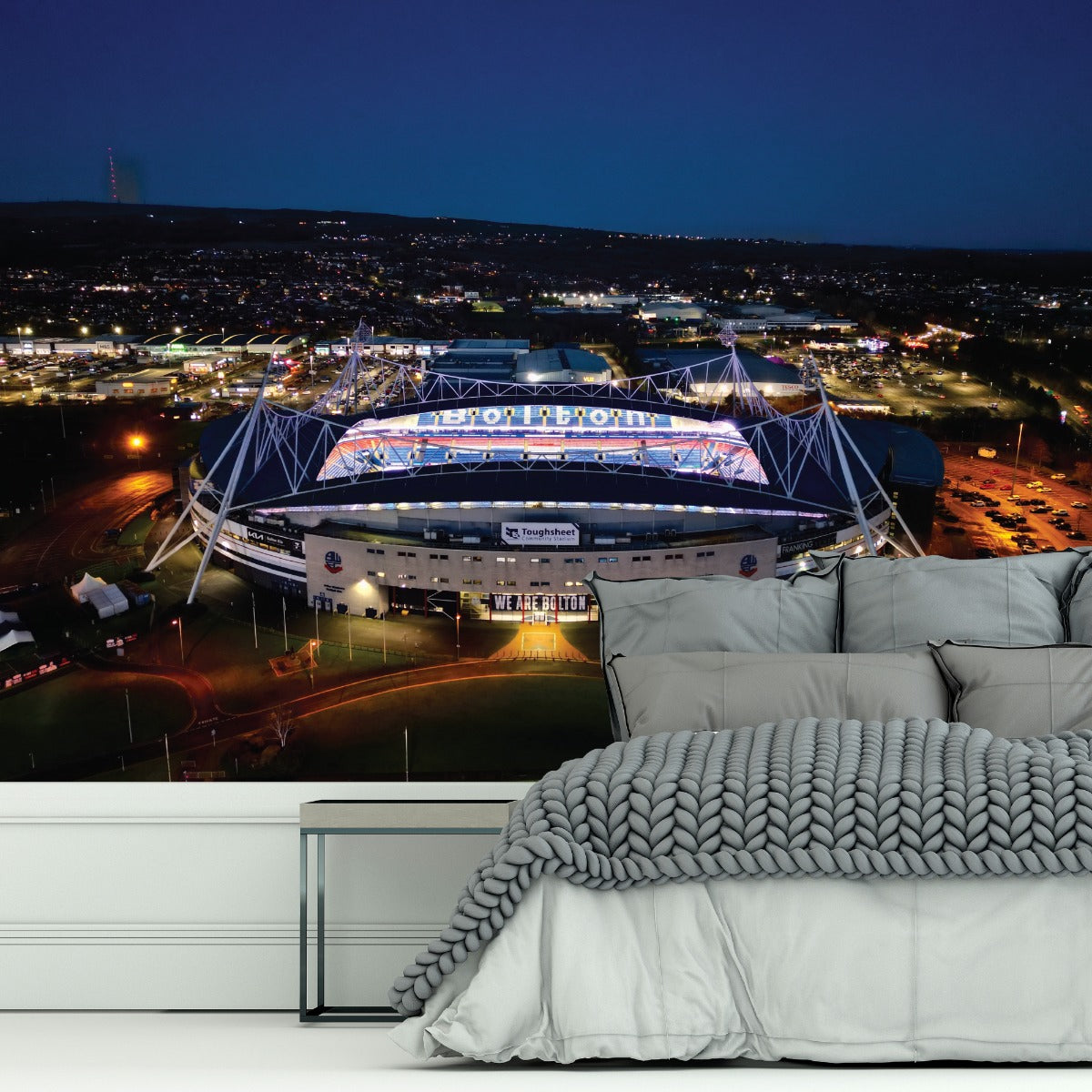 Bolton Wanderers FC Full Wall Mural Stadium At Night
