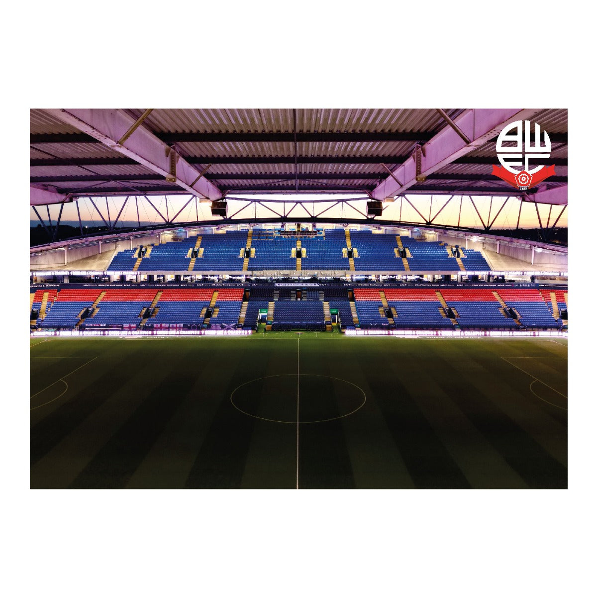 Bolton Wanderers FC Stadium At Dusk Print Poster