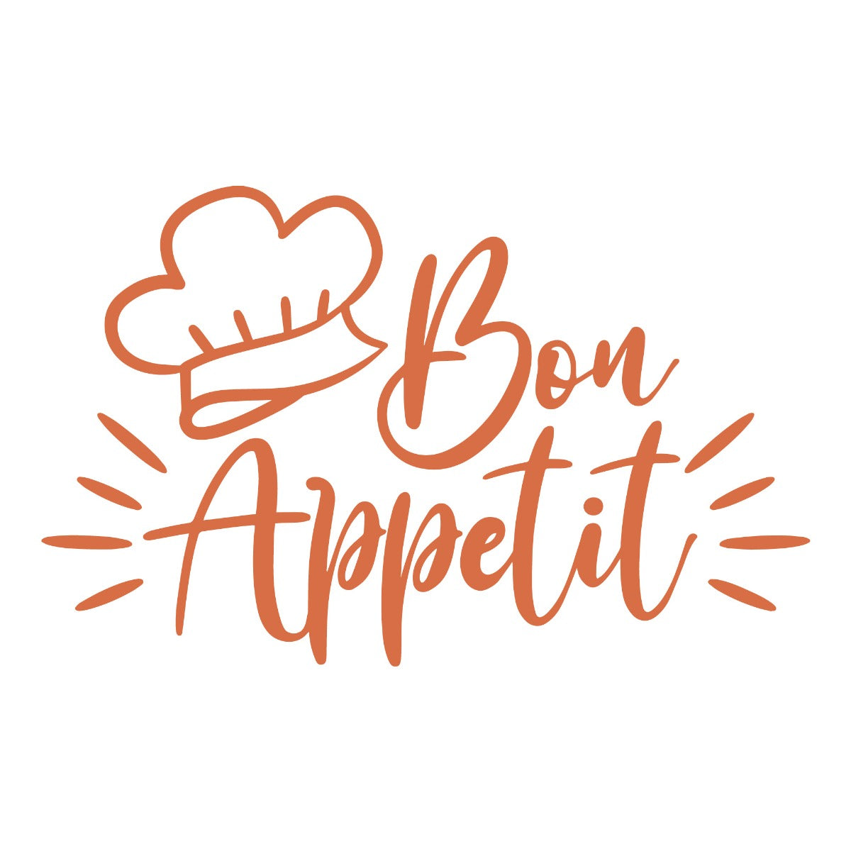 Kitchen Wall Sticker - Bon Appetit Handwritten