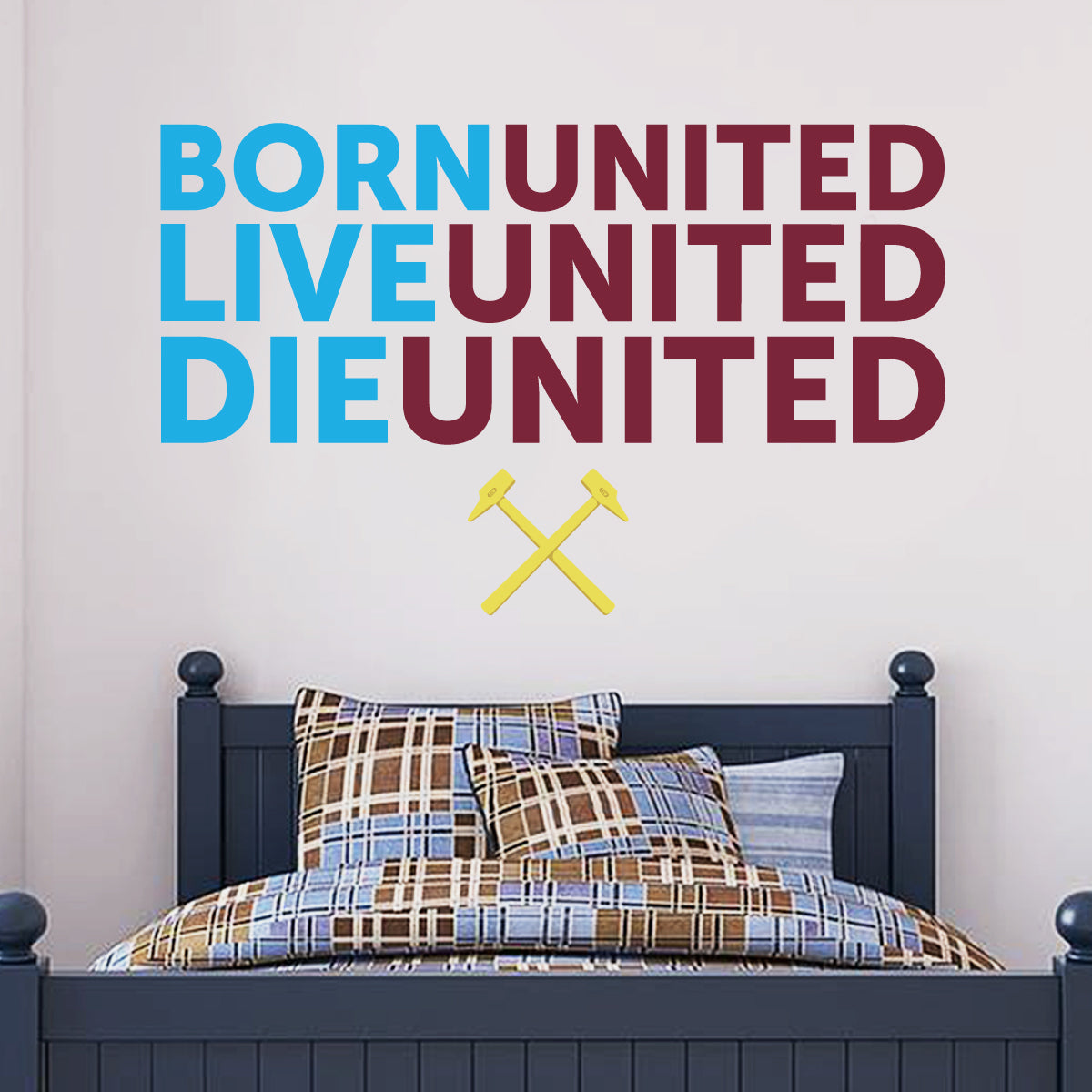 West Ham United Football Club - 'Born, Live, Die' Quote Wall Decal