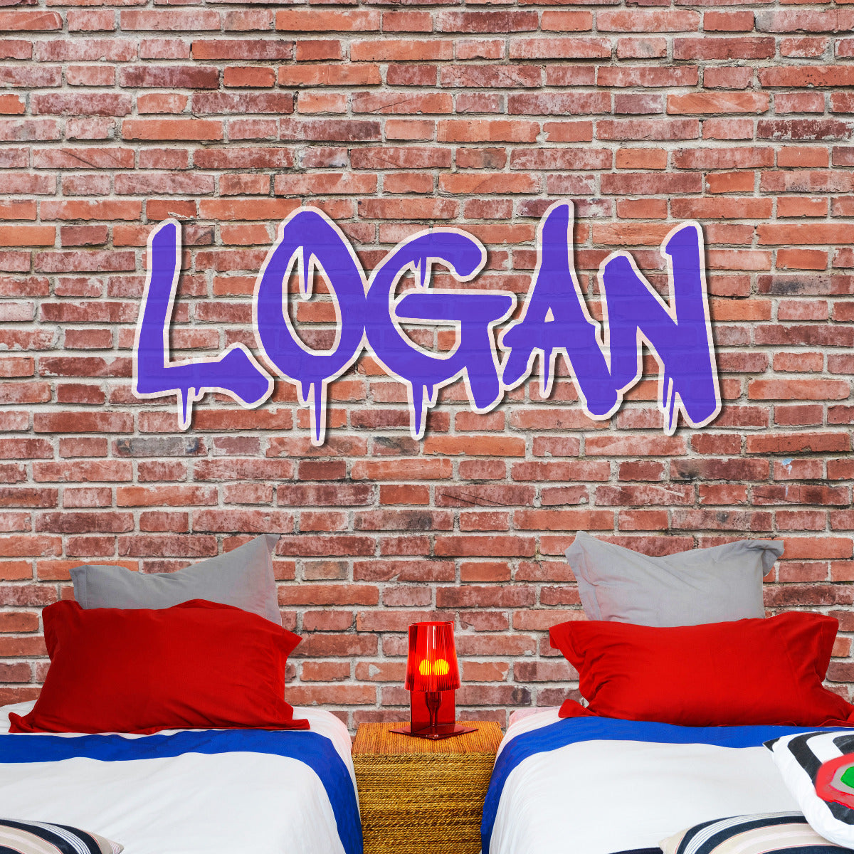 Personalised Graffiti Name Wall Sticker Full Wall Mural