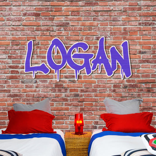 Personalised Graffiti Name Wall Sticker Full Wall Mural