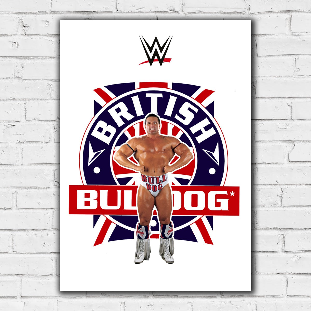 WWE Print - British Bulldog Graphic Poster