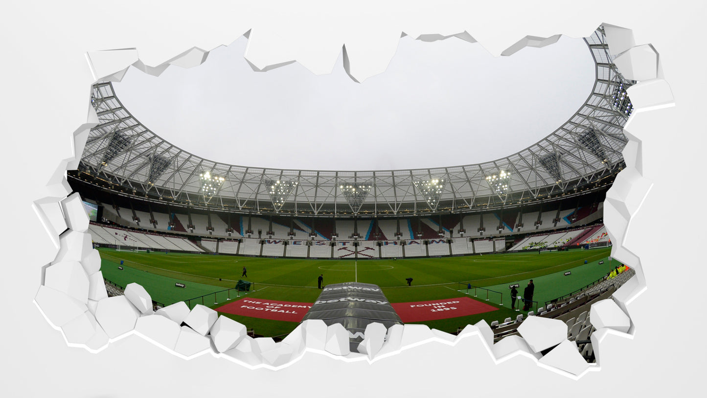 West Ham United Football Club - Smashed London Stadium Wall Mural 2