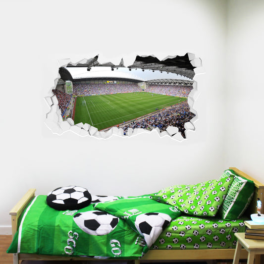 Wigan Athletic Broken Wall Sticker Day Time