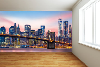 Brooklyn Bridge & Manhattan Skyline Wall Mural