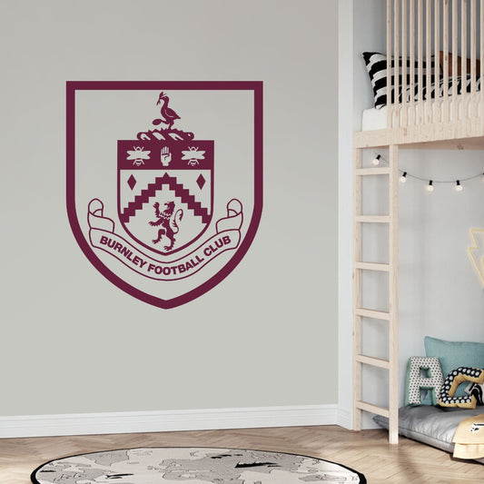 Burnley One Colour Crest Wall Sticker