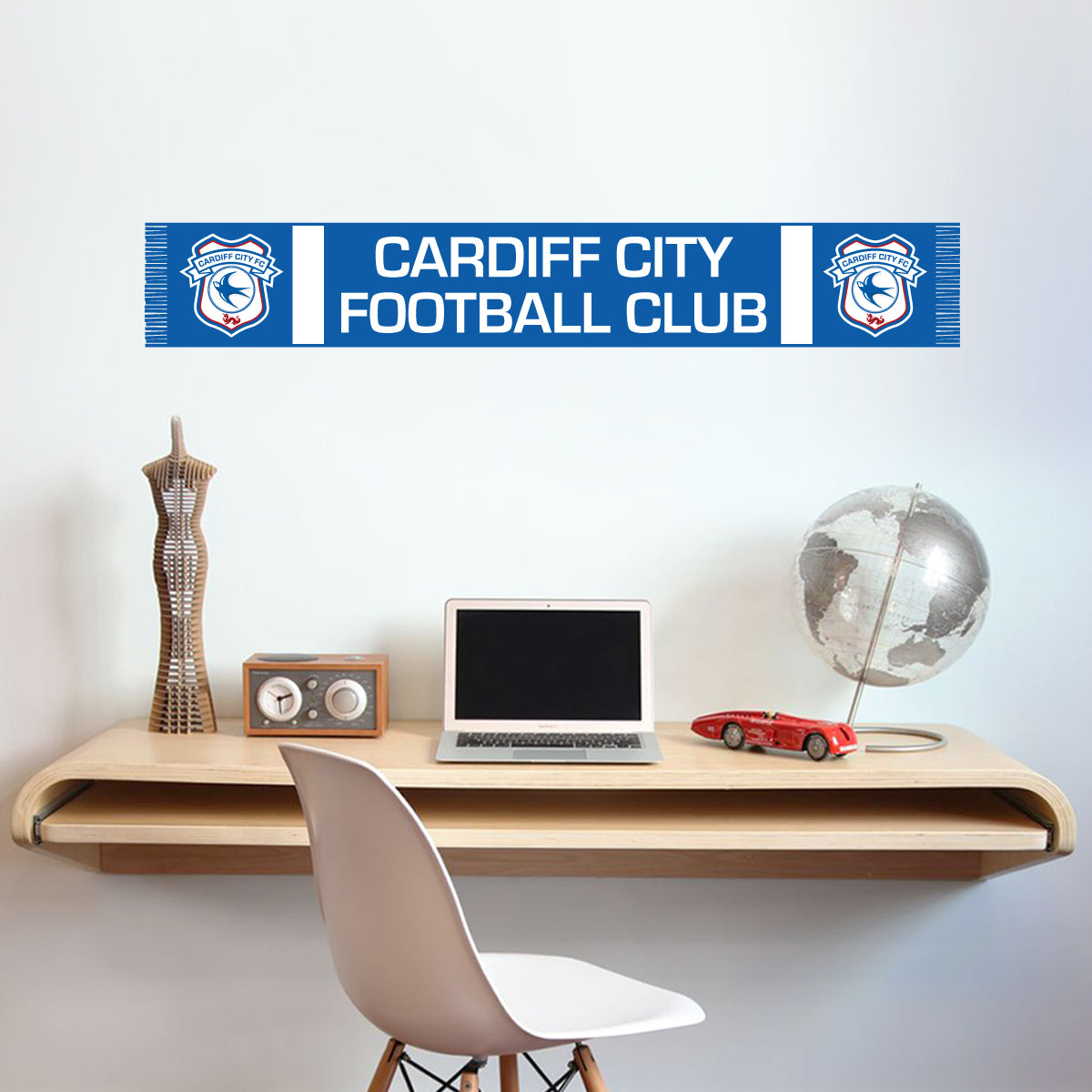 Cardiff City Bar Scarf Wall Sticker