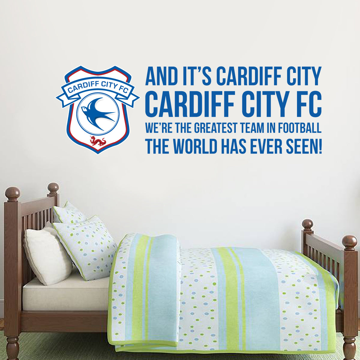 Cardiff City Greatest Team Song Wall Sticker