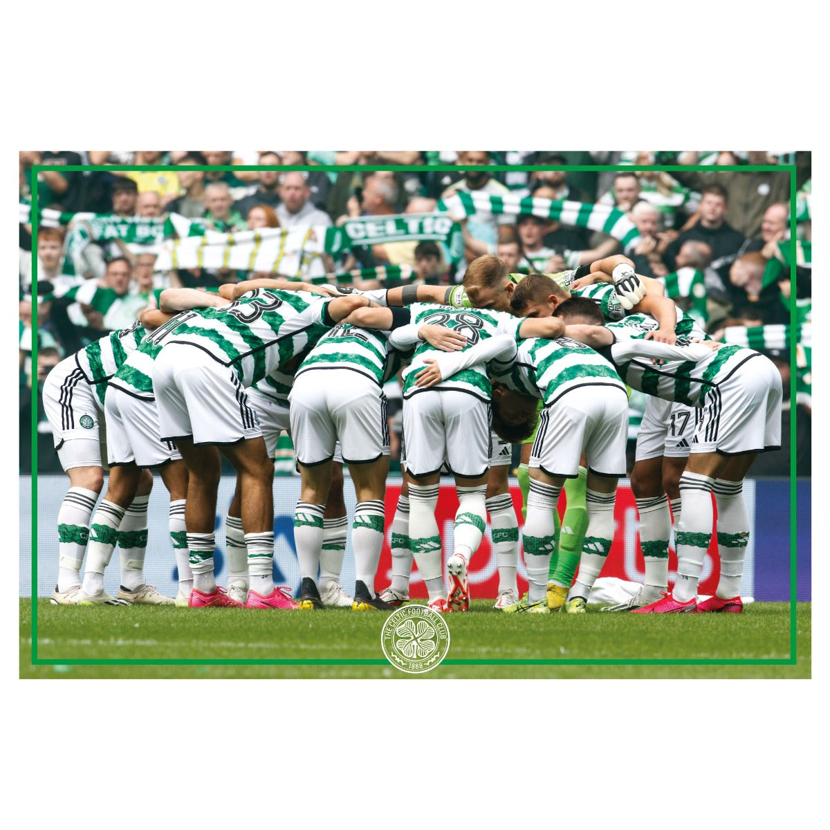 Celtic FC Wall Sticker - Team Huddle Wall Decal Football Art
