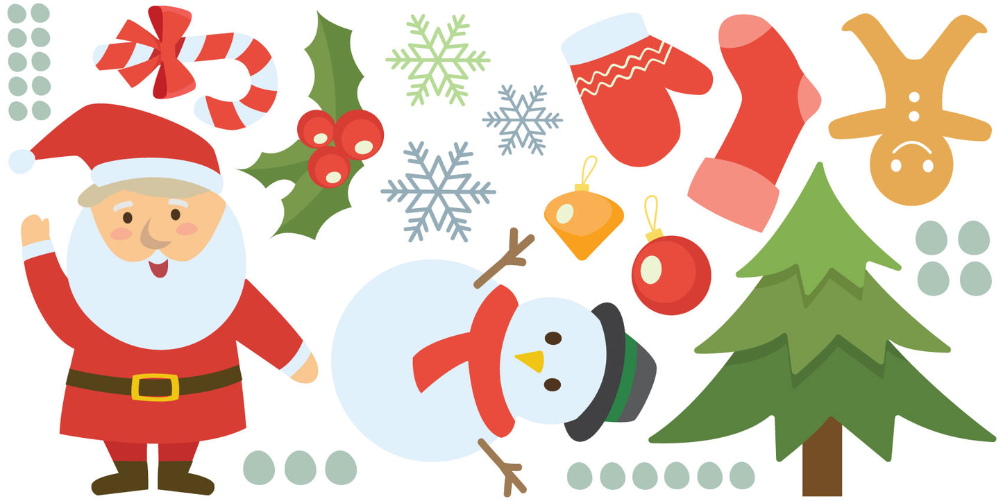 Christmas Icons Wall Sticker Set