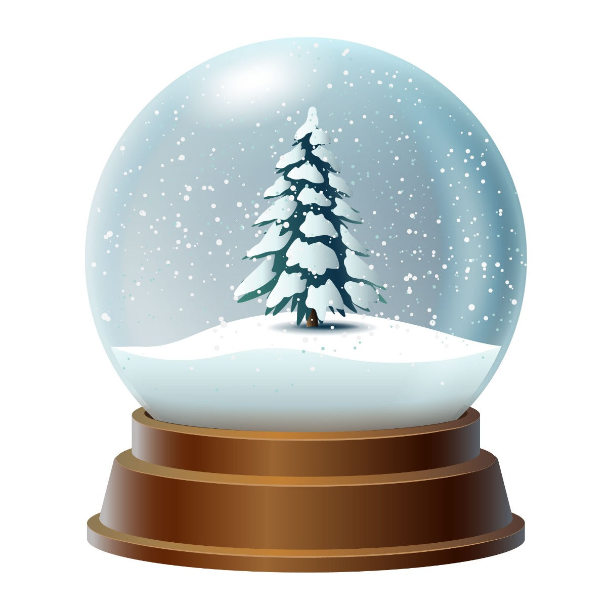 Christmas Tree Snow Globe Wall Decal
