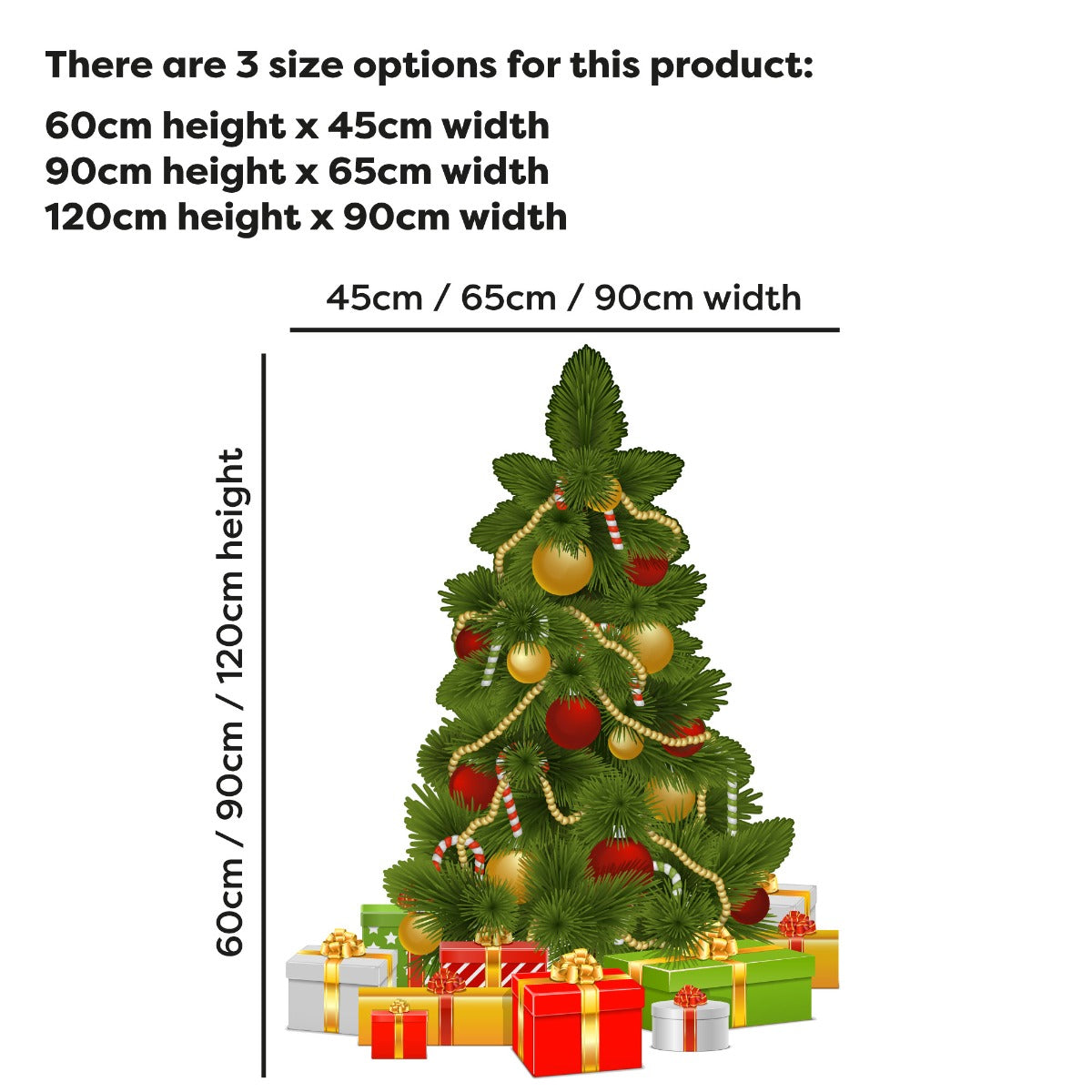 Christmas Tree With Presents Wall Decal