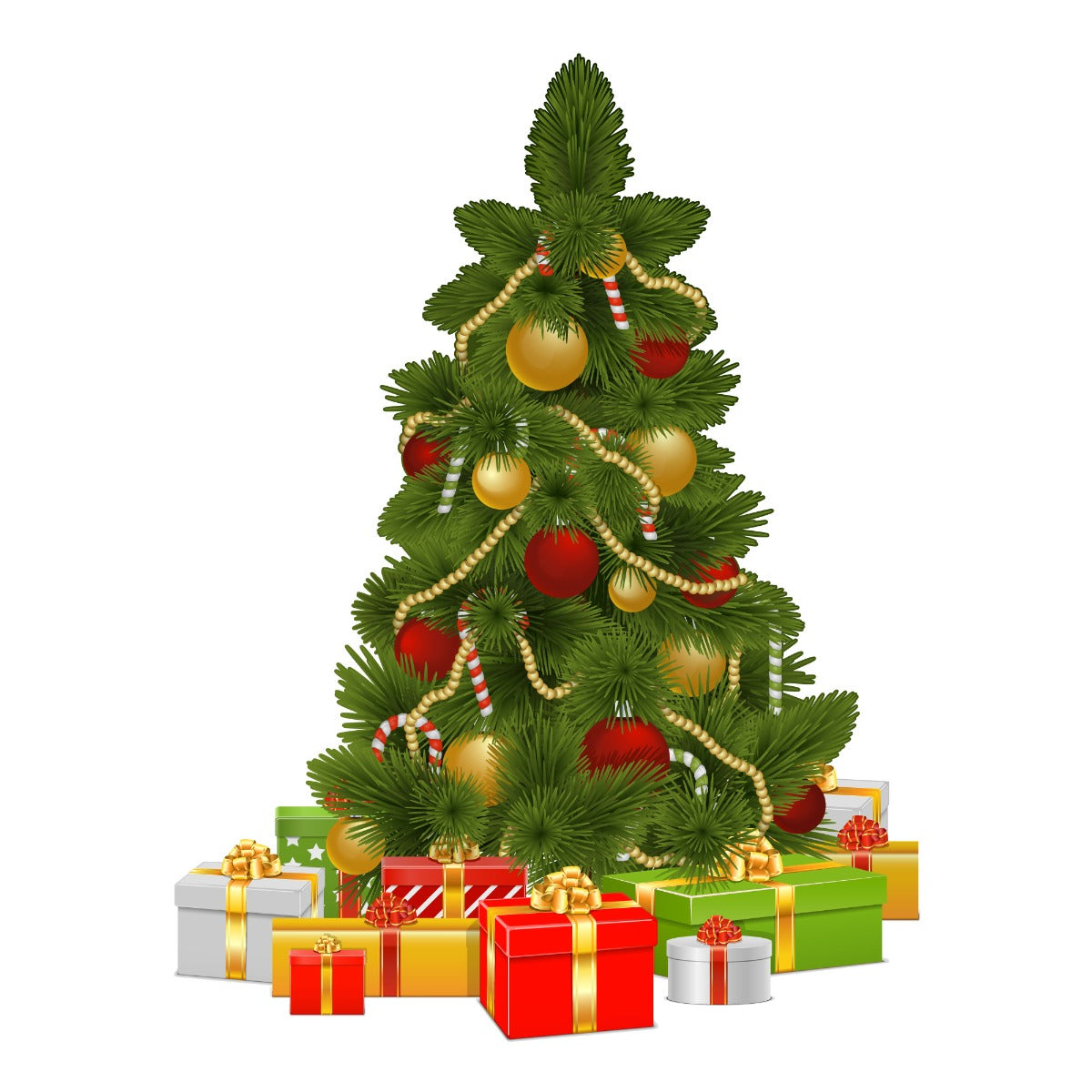 Christmas Tree With Presents Wall Decal