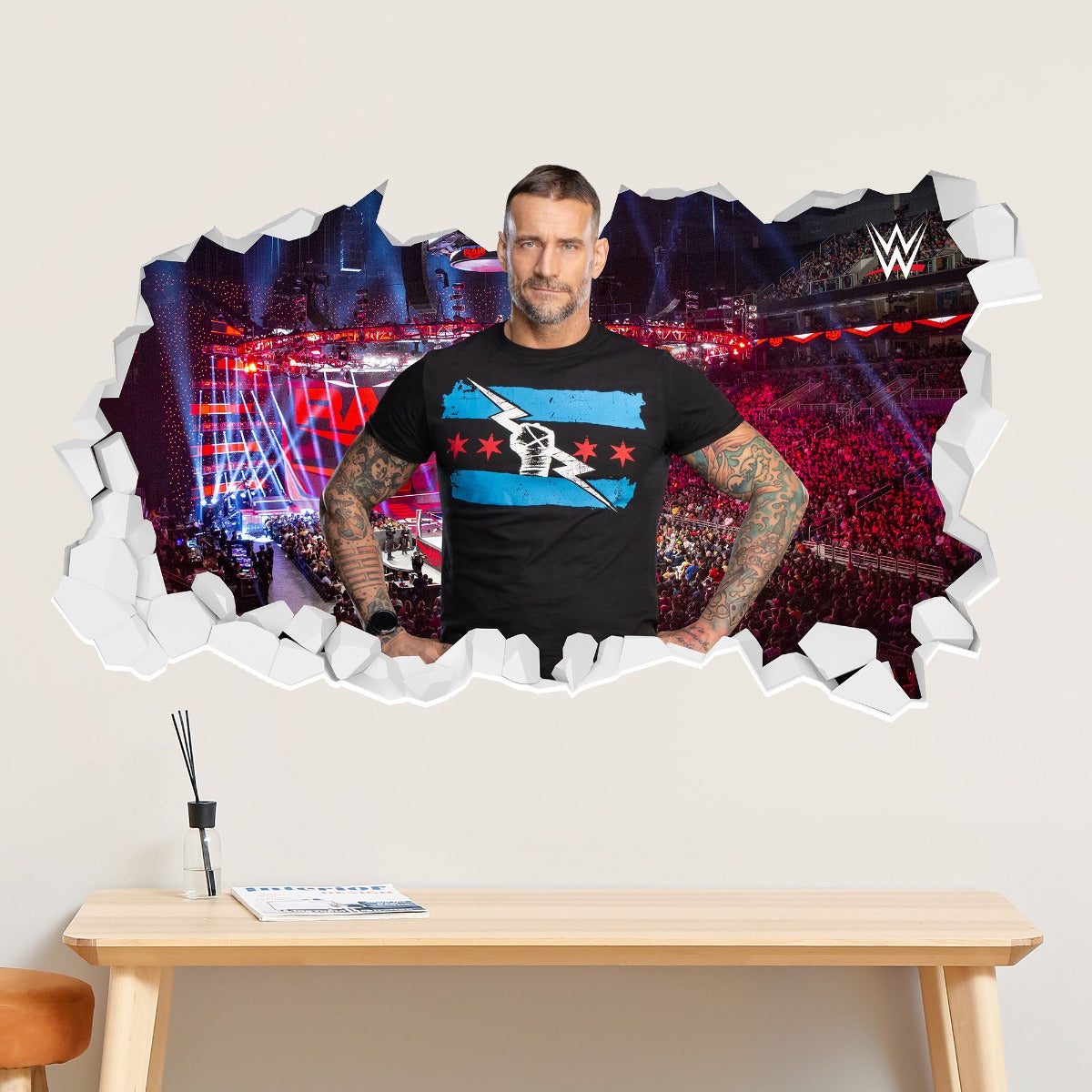 WWE - CM Punk Broken Wall Sticker